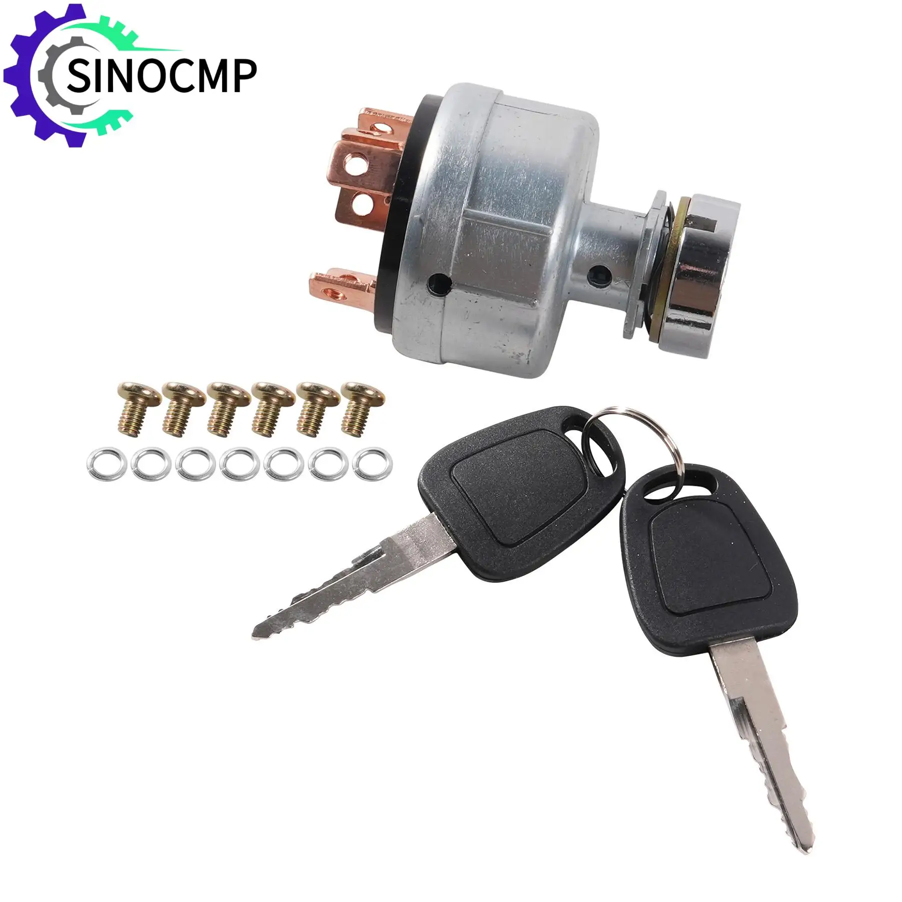 Starter Ignition Switch W/2 Keys 2549-1152 549-00110A for Daewoo Dooson S55 DH55-5 DH60-7 DH80-7 DH130-5 DH150-7 DH220-3 DH220-5