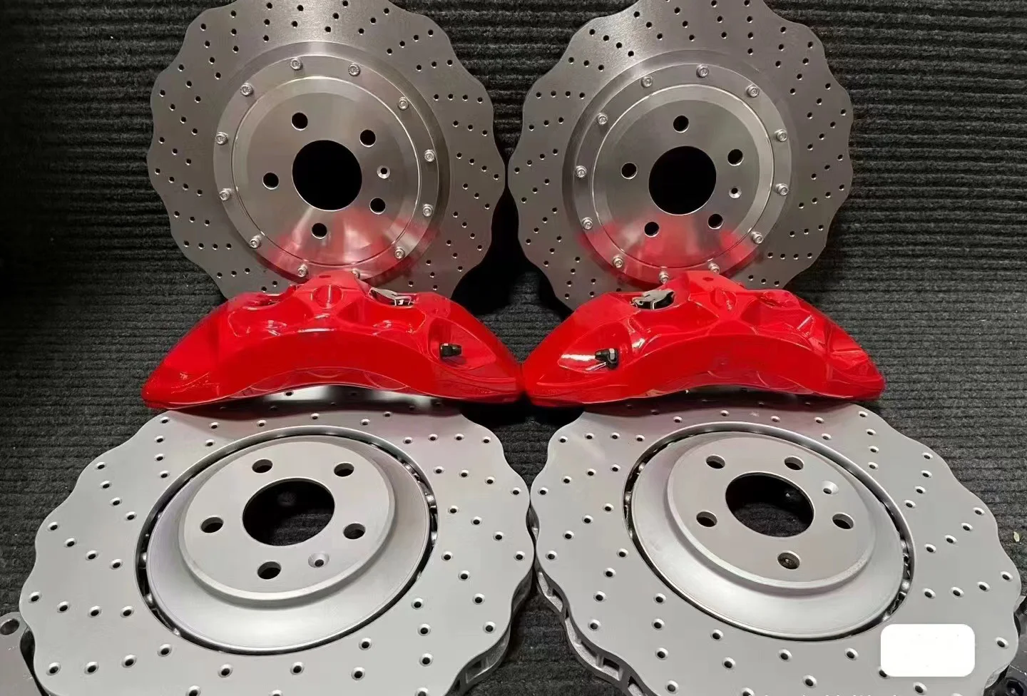 High quality 7N caliper set, large 6-piston, paired with 355-410mm brake discs, suitable for Volkswagen Golf, CC Magotan, Passat