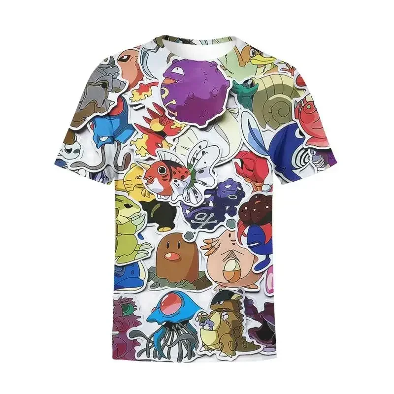 

Summer Pokemon T Shirt Men Streetwear Round Neck Short Sleeve Tees Funny Anime Girls Clothes Casual 3d Print
