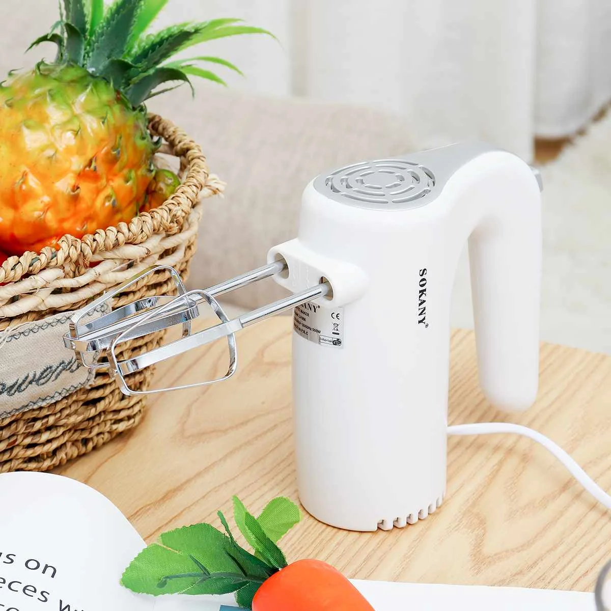 

500W Power Electric Food Mixer Hand Blender 5 Speeds Dough Blender Egg Beater Food Processor Kitchen Manual Cooking Tools