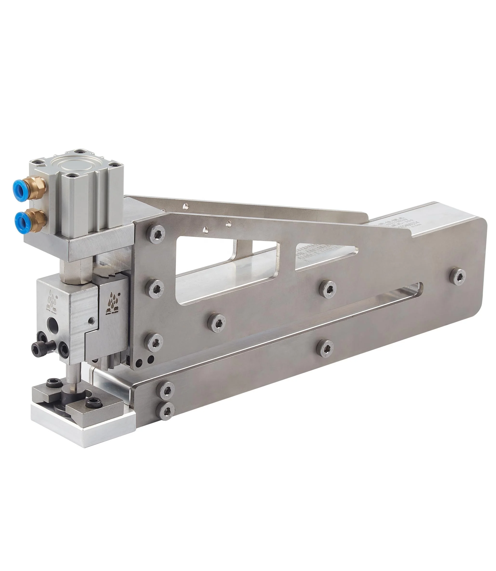 Replaceable Round Hole Notch Punch Tool with 200mm Passing Slot for Plastic Film Use