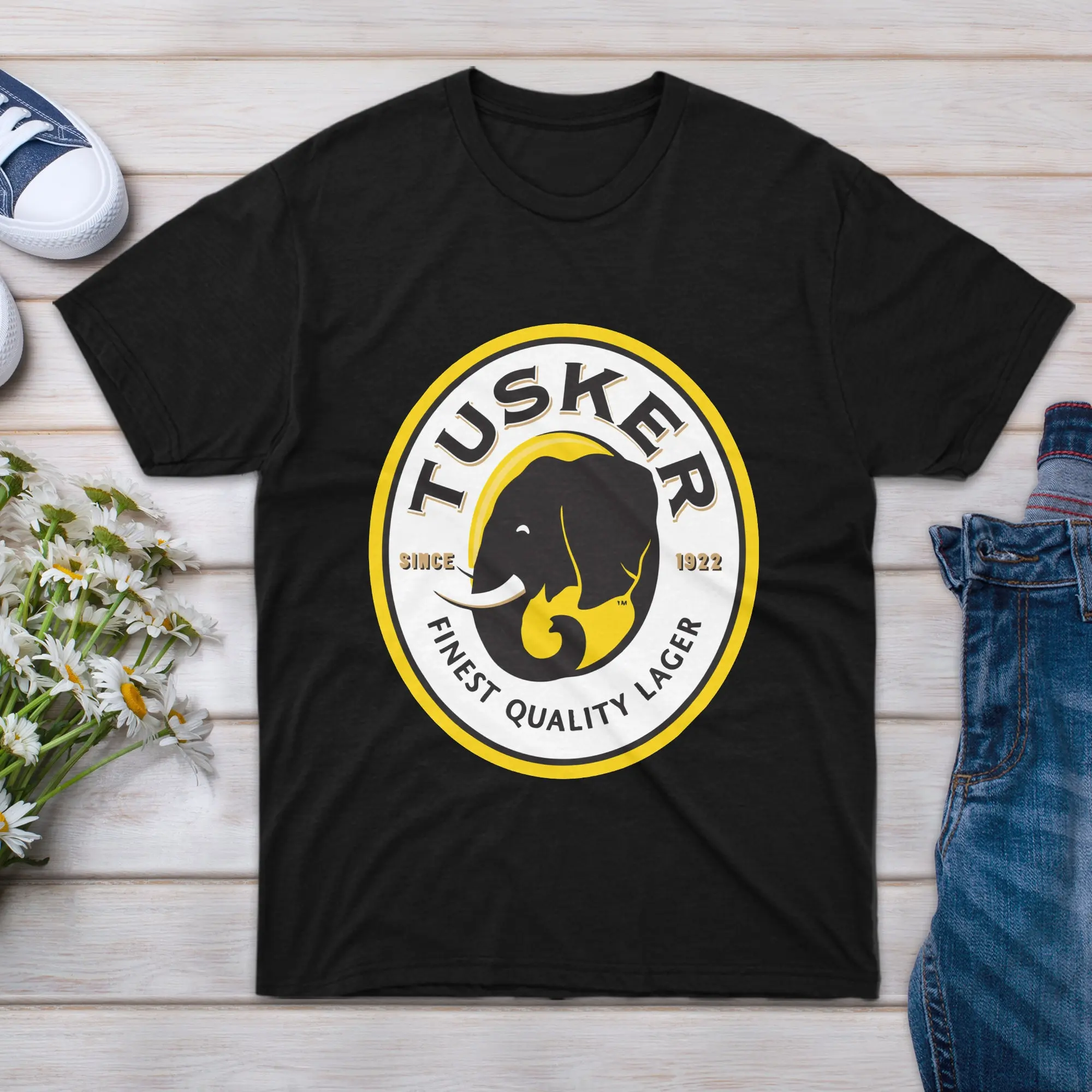 T Shirt Tusker Big Lager Novelty Logo Sleeve Short Women For Men Girl Boy Family Event Friend