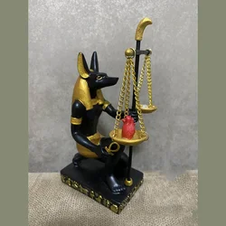 Aqumotic Ancient Egyptian Idols Dog of Egypt Jackal Statues Decoration Sculpture Quality Resin Ornaments Furniture for Display