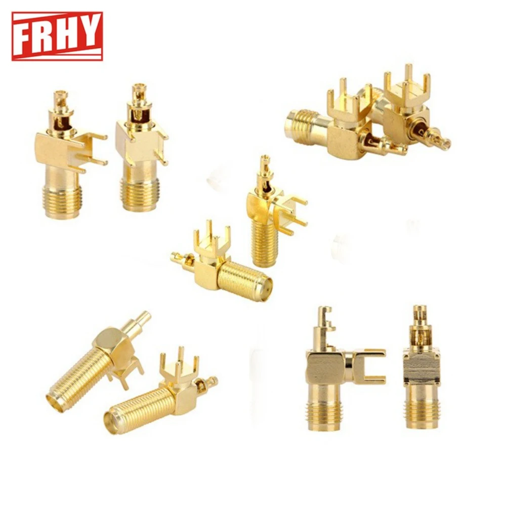 2PCS SMA RF Coaxial PCB Connector -Crimp Type forCable Precision-Engineered SMA Connector for PCB Mountin RF Signal Transmission