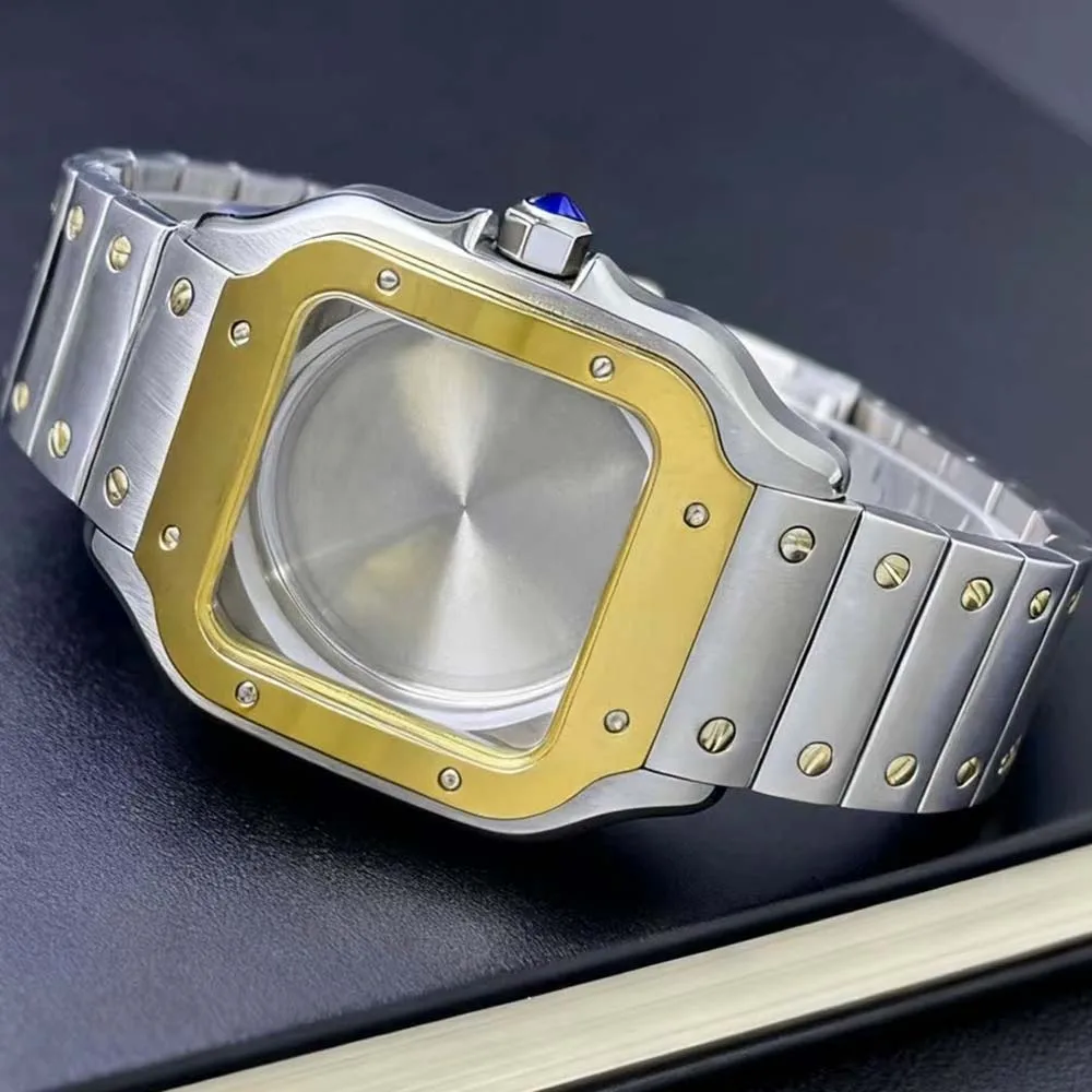 38mm NH35 square mineral glass case, 20mm strap and 27mm dial are suitable for water resistance of the NH35 movement