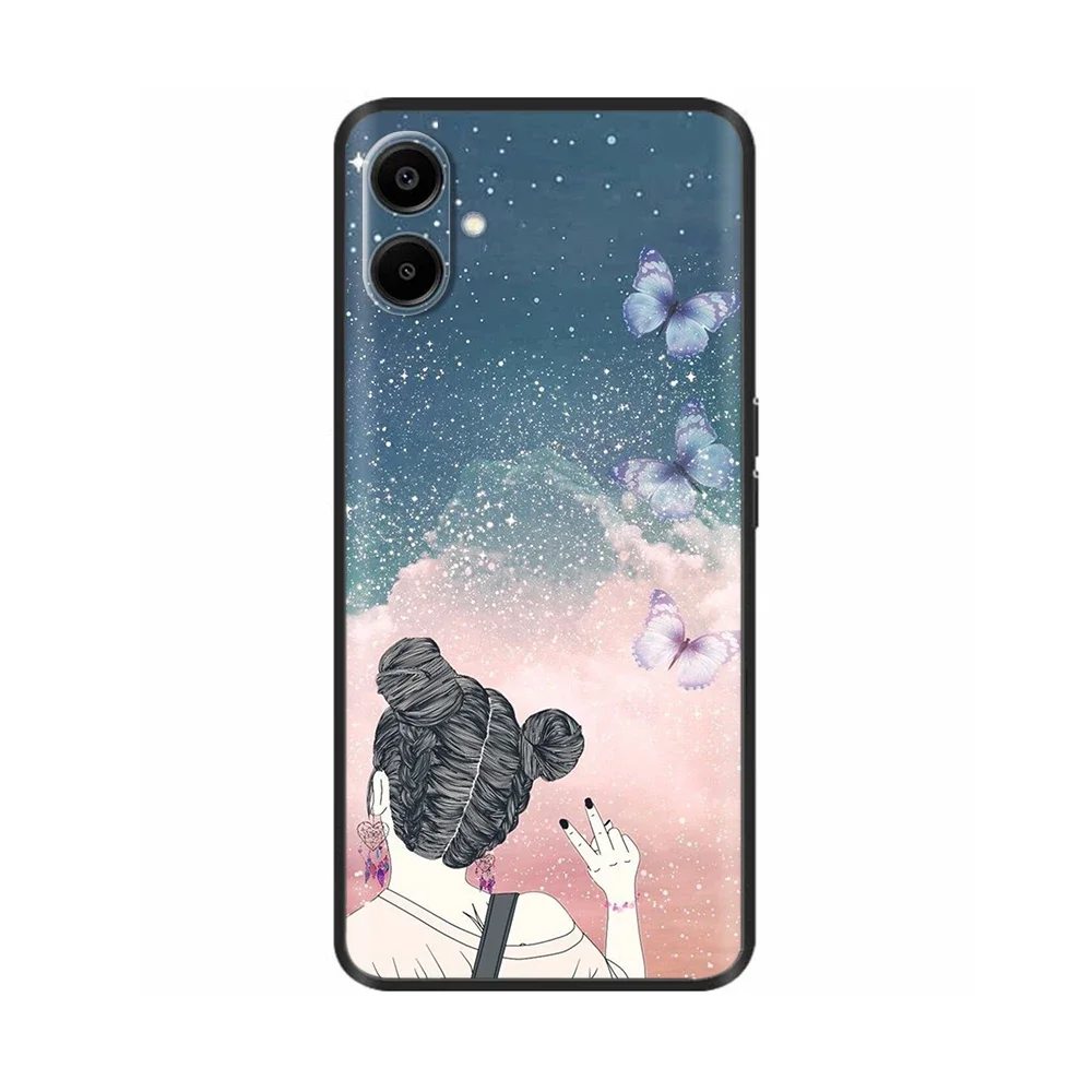 For Samsung A06 2024 Case Cover SM-A065F Silicone Colorful Flowers Cartoon Soft Phone Cases For Samsung A06 A 06 Fundas Bumper