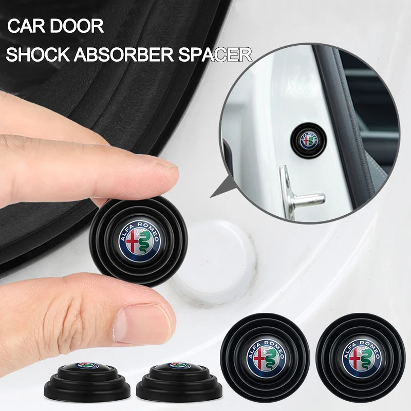 4/8/12Pcs Car Door Anti-shock Pad Anti-noise Buffer Gasket Auto Interior For Alfa Romeo 147 159 156 GT Spider Giulietta Stelvio