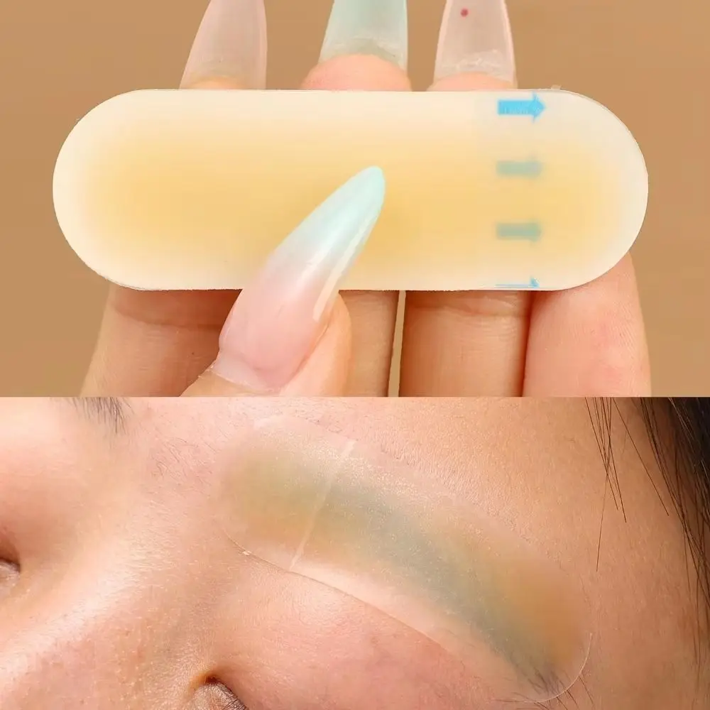 20Pcs Practical Eyebrow Practice Skin Adhesive Hydrocolloid Tattoo Practice Sticker Reusable Waterproof