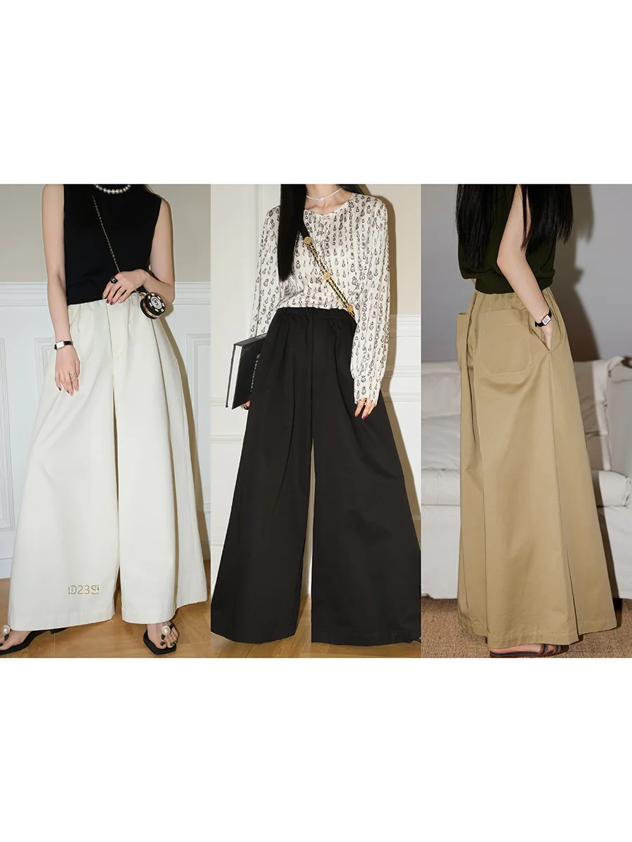 

Loose Wide Leg Cotton Pants Women's Faion Casual Trousers Spring 2023 Slimming Comfortable Korean Sle Commute Pants