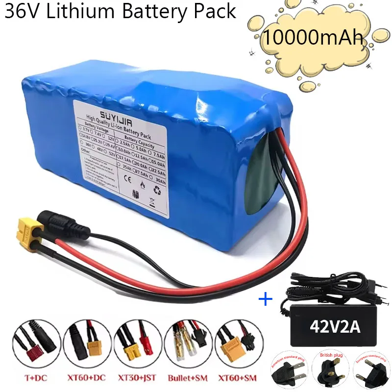 

10S4P for electric scooter 10000mAh 36v lithium battery 18650 battery pack 10Ah suitable for electric scooter battery + charger