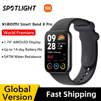 Estreno mundial Versión global Xiaomi Smart Band 8 Pro Pantalla AMOLED de 1,74” Batería incorporada de hasta 14 días Banda inteligente