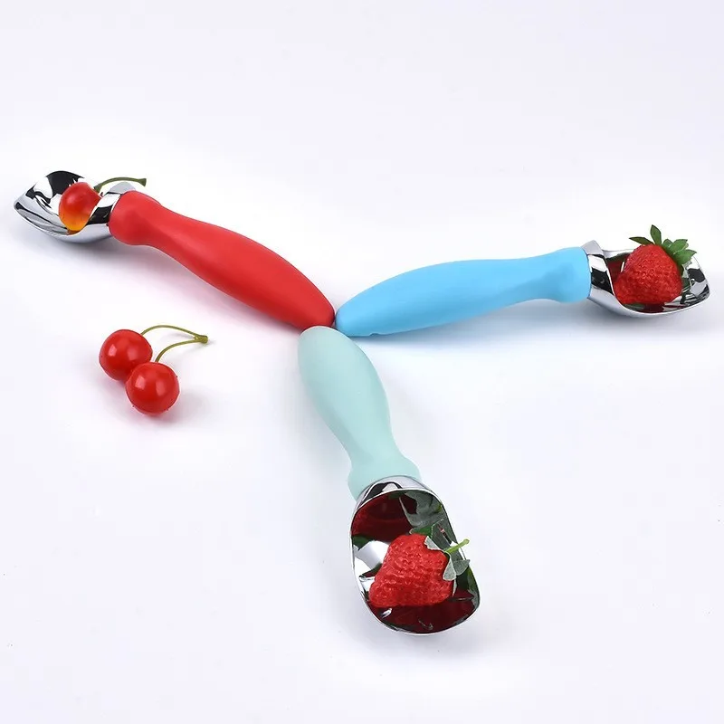 Plastic Handle Round Ice Cream Scoop Multi Function Fruit Melon Baller Spoon Household Dessert Scooper For Ice Cream Sorbet