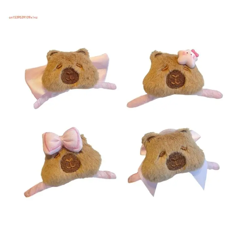 Fashion Hair Claw Clip Plush Capybara Claw Clip Hair Claw Furry Hair Ornament