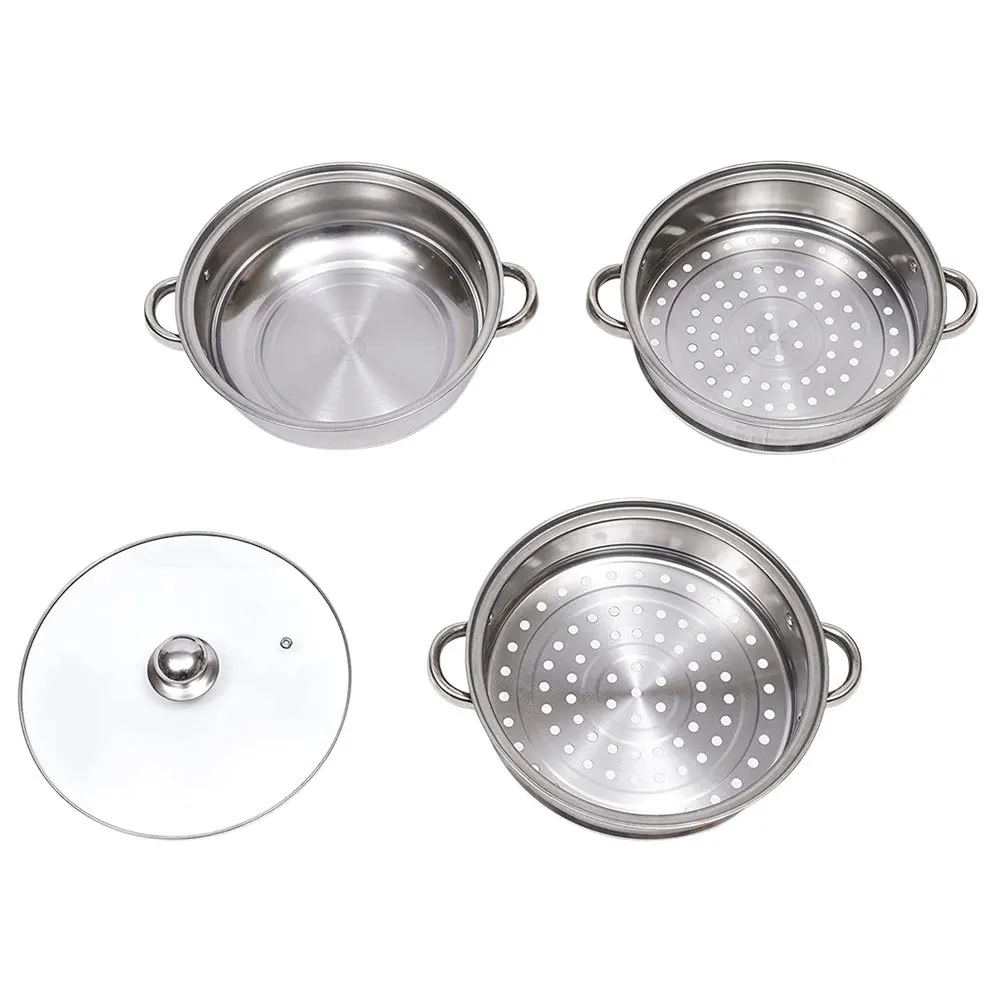 

1Set Multi-Layer Stainless Steel Steamer Pot for Steaming Buns and Vegetables Practical Cookware Steamer Pot Kitchen Supplies