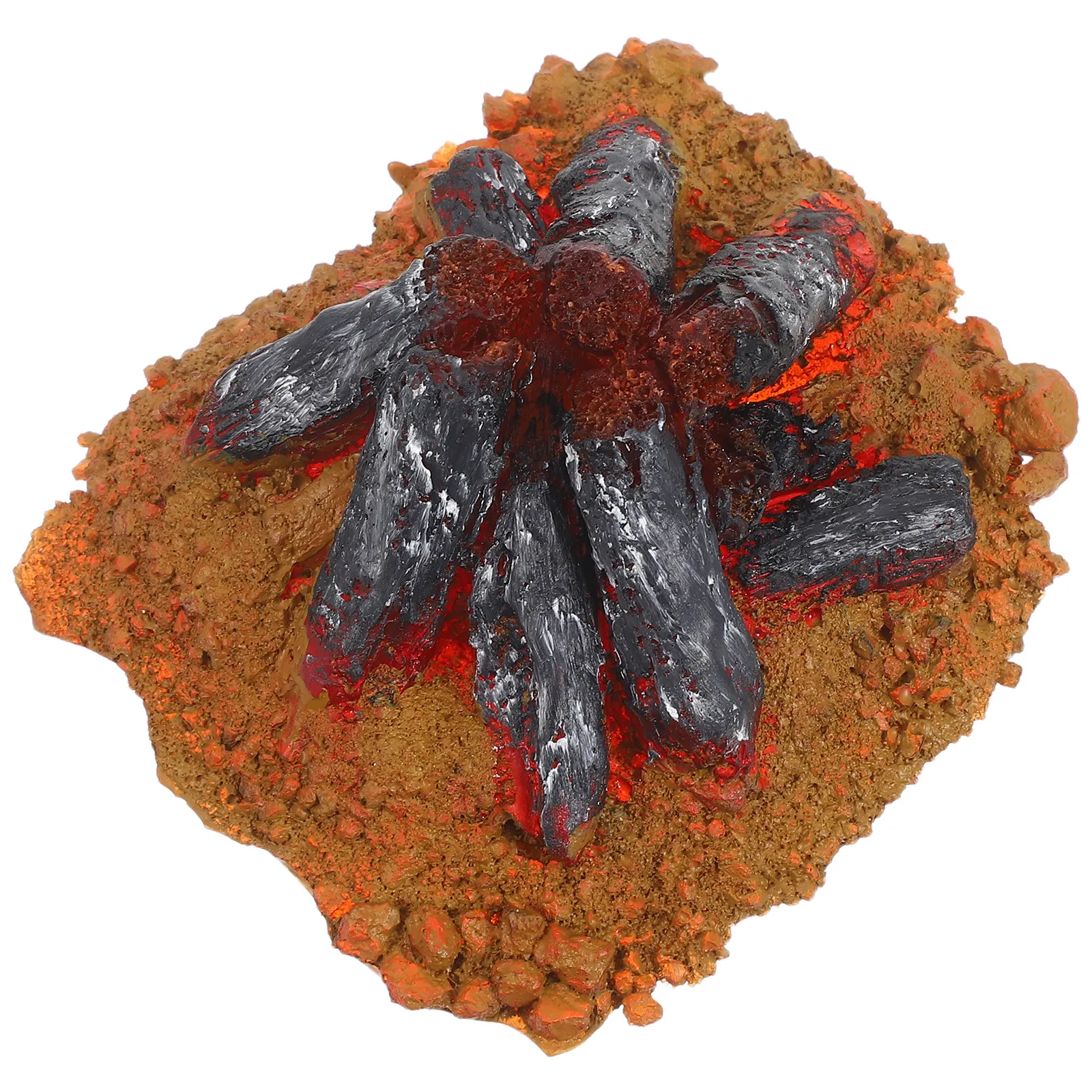 樹脂工芸品のシミュレーションミニキャンプファイヤーランプ-ドールハウスアクセサリー用の偽キャンプファイヤーライト、ホリデーデコレーション用