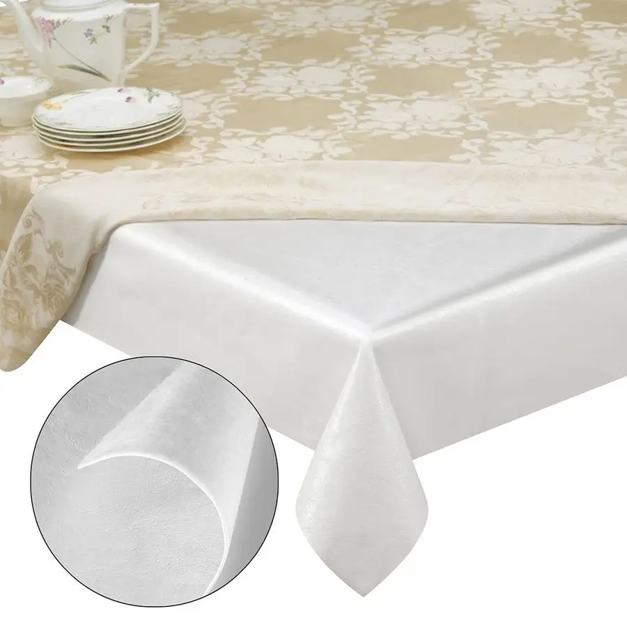 

Table Pad Protector, Superior Protection from Spills, Scratches amp Heat Reusable Table Cloth with Cushion Flannel Backing 90 L