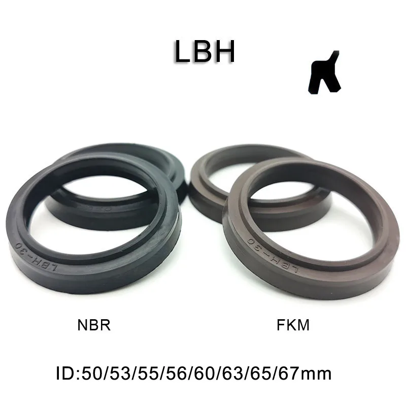 LBH Hydraulic Dust Seal Piston Rod Cylinder Dust-Proof Parts Wiper Seal 50*58/53x61/55*63/56x64/60*68/63*71/65*73/67*75*5/6.5mm