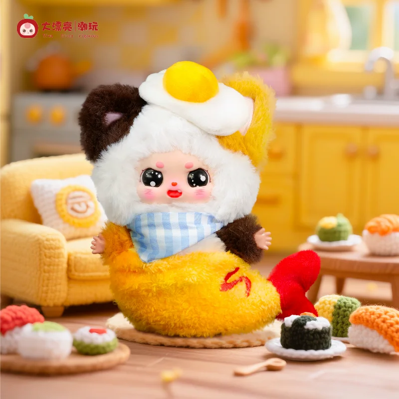 정품 재고 베이비 쓰리 리틀 처비 빈 오늘 뭐 먹어야 할까요 시리즈 블라인드 박스 귀여운 비닐 플러시 인형 백팩 펜던트 선물