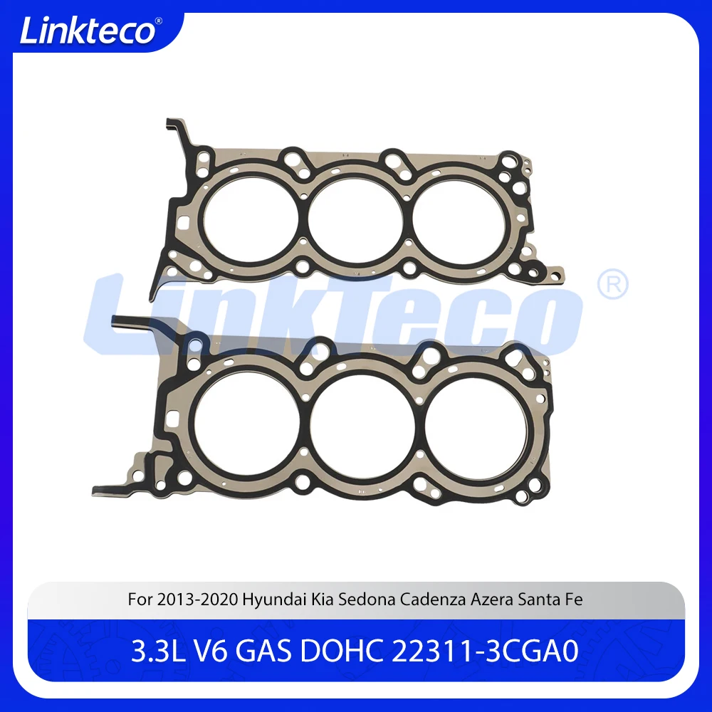 

Детали двигателя Комплект прокладок головки блока цилиндров подходит для 3.3 L T V6 GAS DOHC для Hyundai Kia Sedona Cadenza Azera Santa Fe 2013-2020 гг.