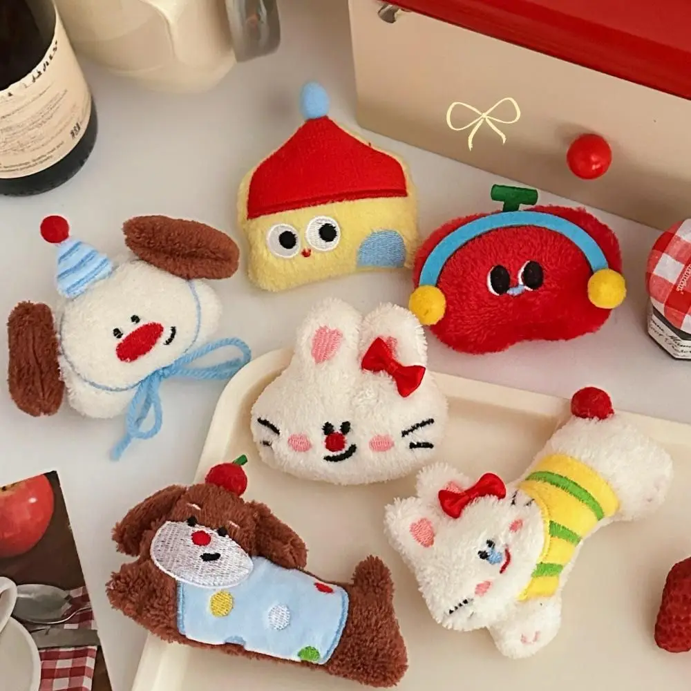 New Plush Plush Toy Keychain Cartoon Dog Rabbit Bag Hanging Decoration PP Cotton Kawaii Plush Doll Pendant Couple Gift