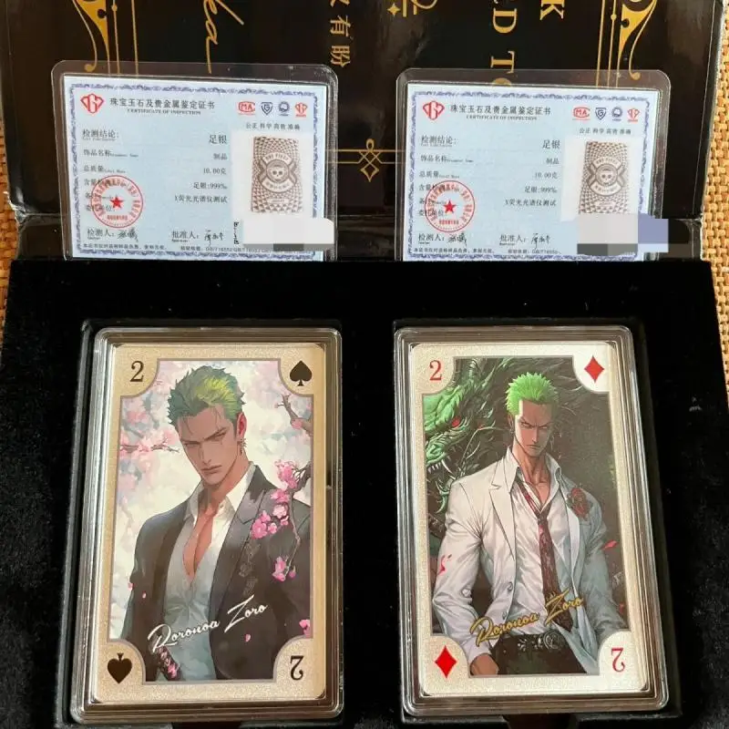 Anime ONE PIECE Roronoa Zoro in a suit 10g Pure playing cards collection card Christmas birthday gift Two-dimensional peripheral