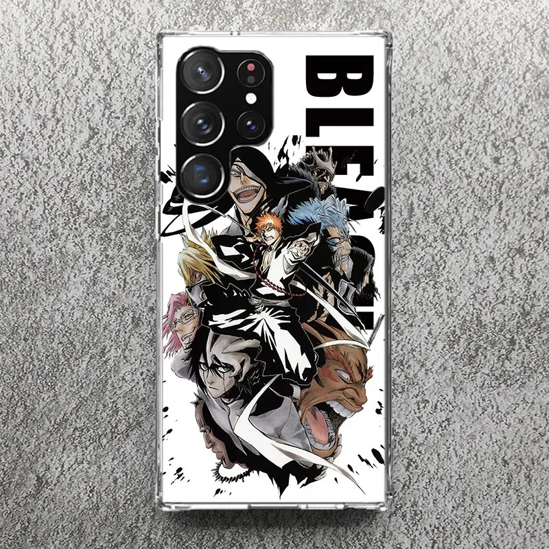 Anime Bleach Ichigo Kenpachi Phone Case For Samsung Galaxy S24 S23 S22 S21 Ultra S20 FE S10 Plus S10E S9 S8 + Soft Cover Shell