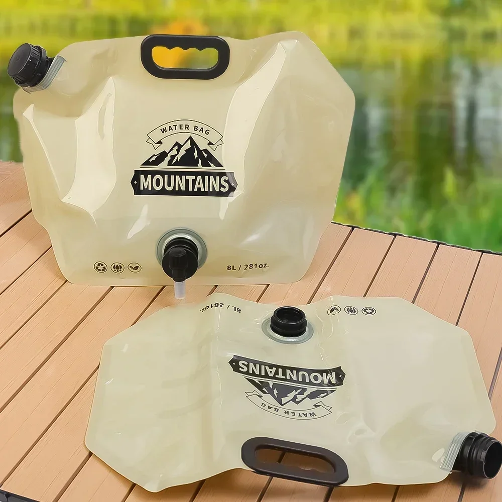 Outdoor Großvolumiger Wasserbeutel 8L Tragbarer Faltbarer Wasserspeicherbeutel Camping Auto Lebensmittelechter Weicher Wasserspeicherbeutel – Detail 9