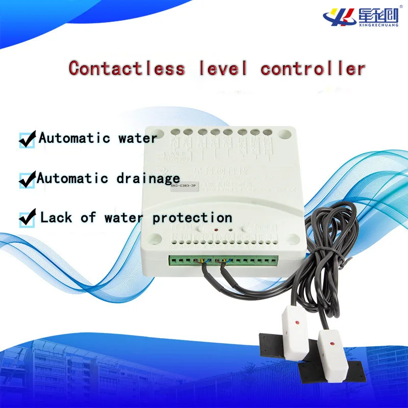 XKC-C383 DC12v 24v Flat Container and Pipes Liquid Level Detection Sensor Automatic Water Controller for Pump and Valve