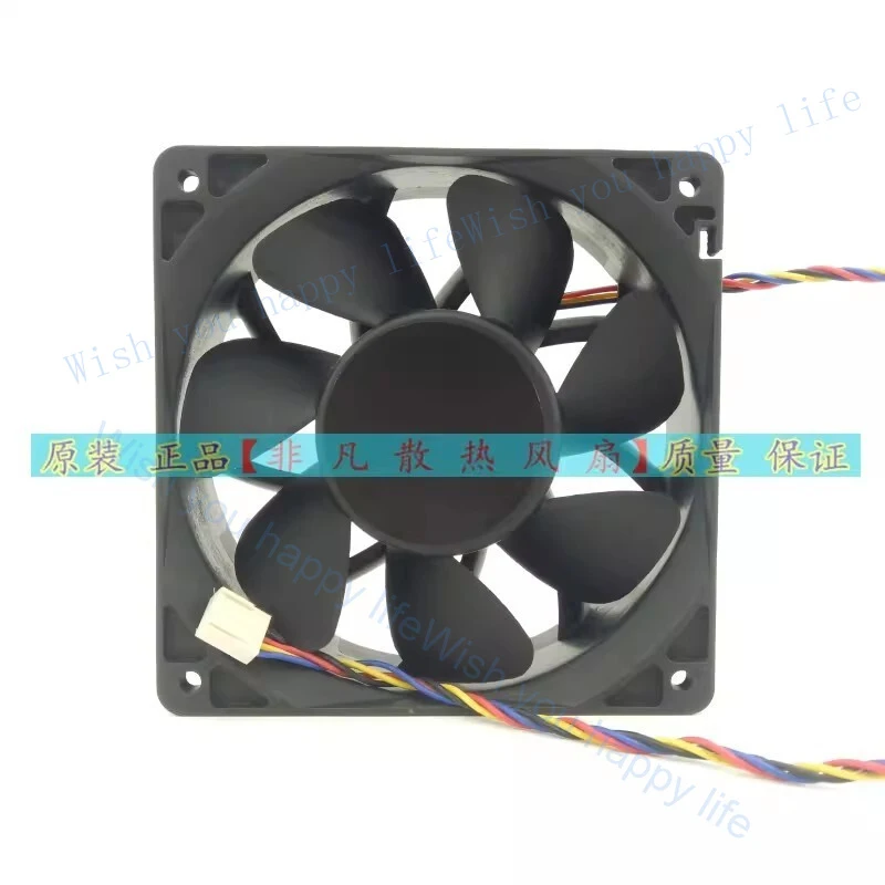 V+   FOR  MARTECH DF1203812B2UN A1 12V 2.7A 12038 12CM 4-Pin Cooling Fan
