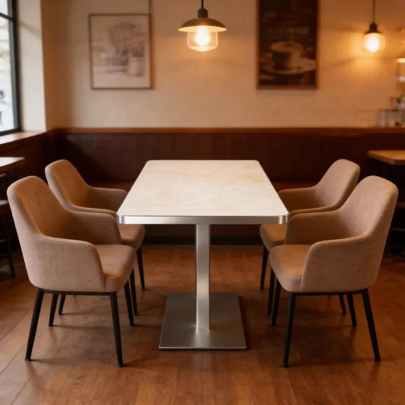 Hong Kong Style Tea Restaurant Coffee Shop Table and Chair Set Theme Light Meal Snack Bar Commercial Card Seat Sofa