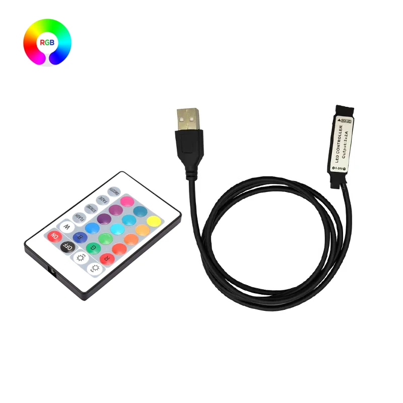 RGB Led Controller 5V USB RGB Controller Smart Control Remote 4Pin Led Lights For RGB Neon Strip Lights