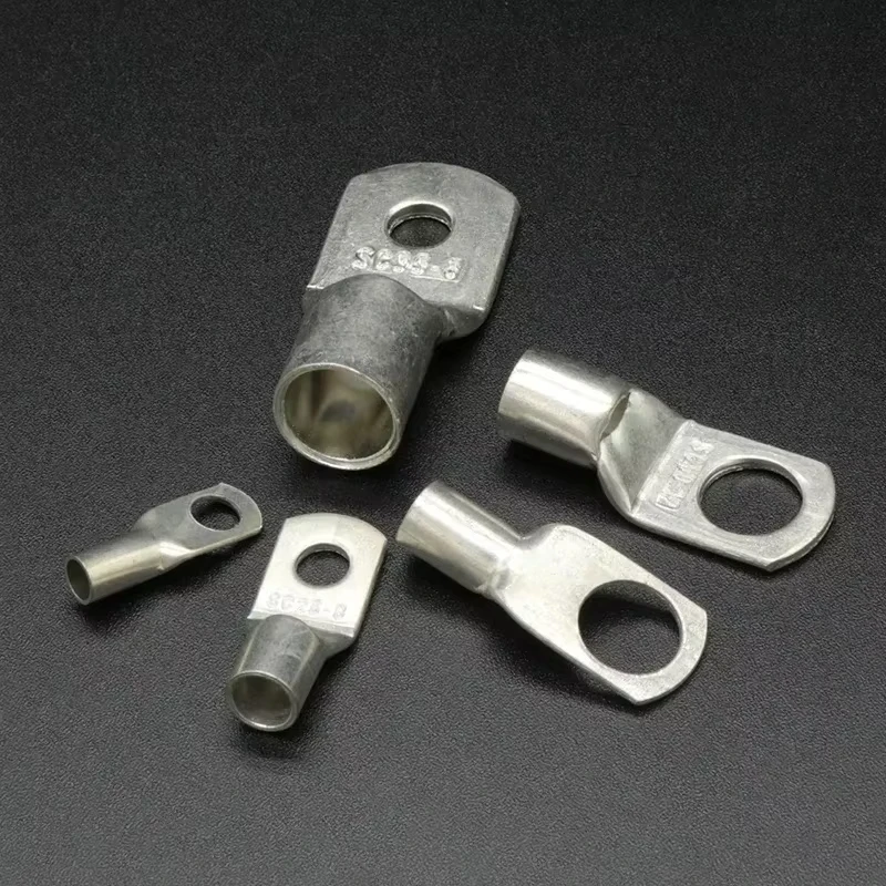 1Pcs SC Type Wire NosSC6 ~ SC95 Bare Copper Battery Block Lugs Hole ID 6 8 10 12mm Crimp Wire Connector