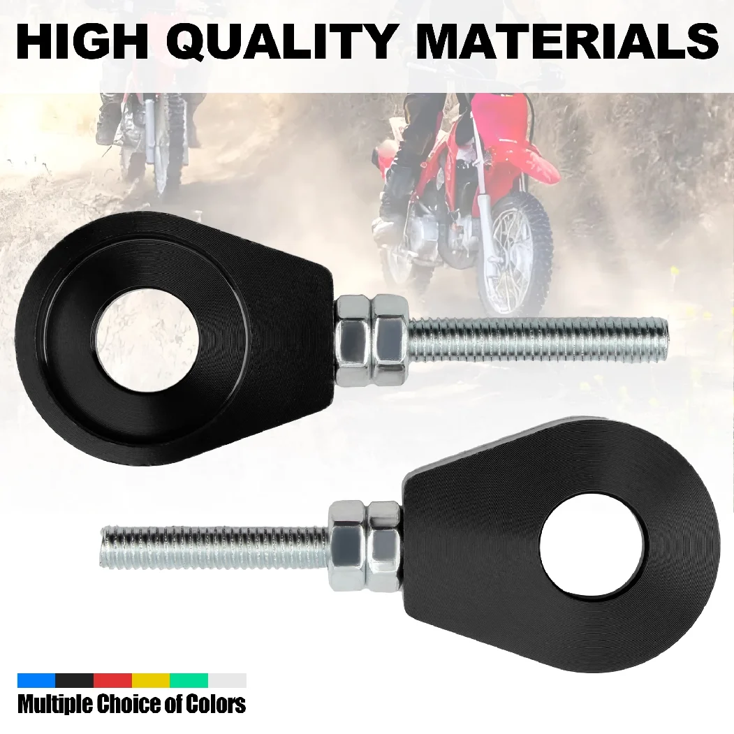 12mm/15mm Motorcycle Rear Wheel Axle Hole Chain Tensioner Adjuster For Honda Yamaha DirtBike Enduro Motocross Modification Parts