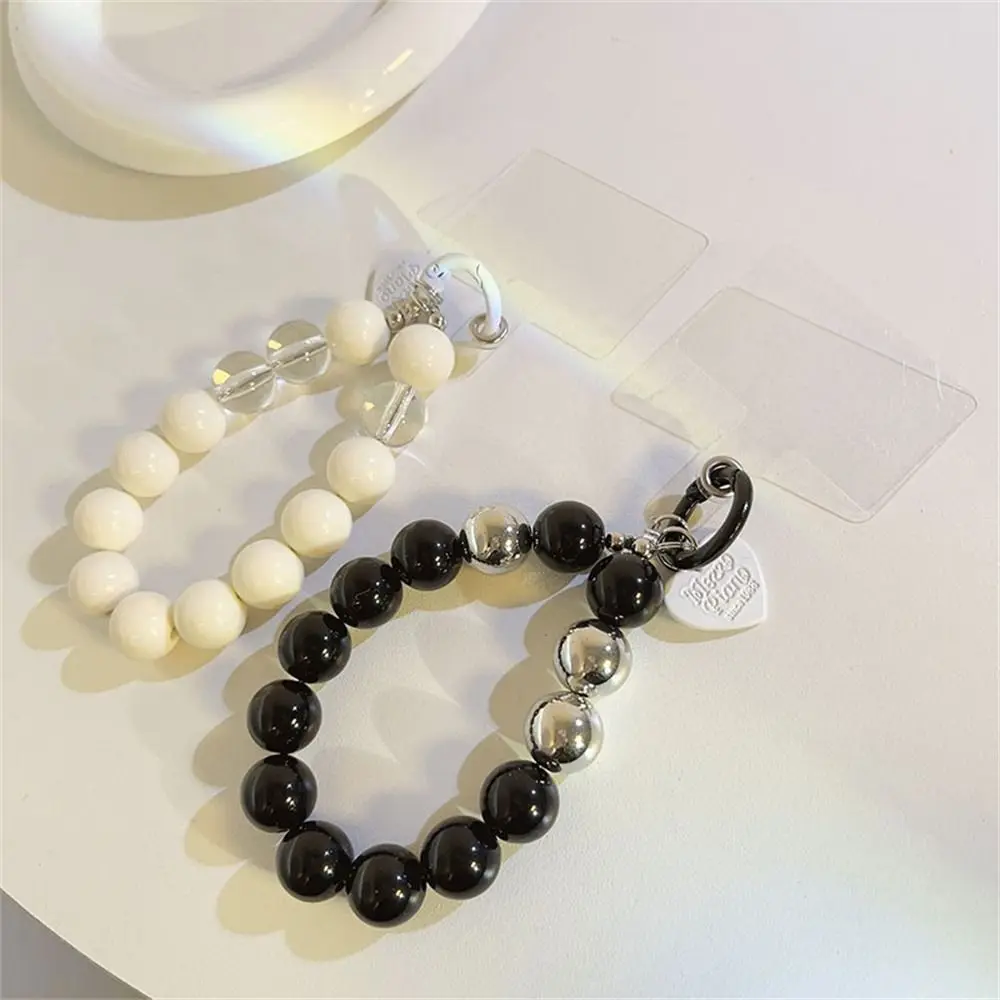 

Cartoon Bear Mobile Phone Lanyard Love Beads Short Style Beads Phone Chain Wrist Strap Anti-fall Cellphone Strap Hanging Cord
