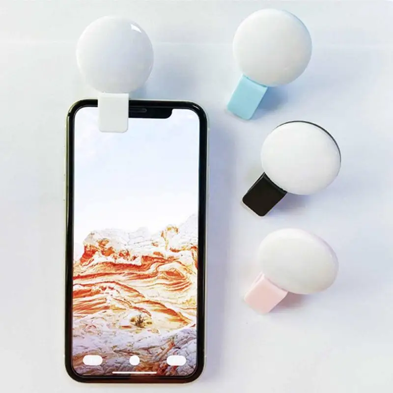 Selfie Ring Light For Phone USB Rechargeable Selfie Fill Light Portable Mini Ring Light Multipurpose Portable Phone Selfie Light