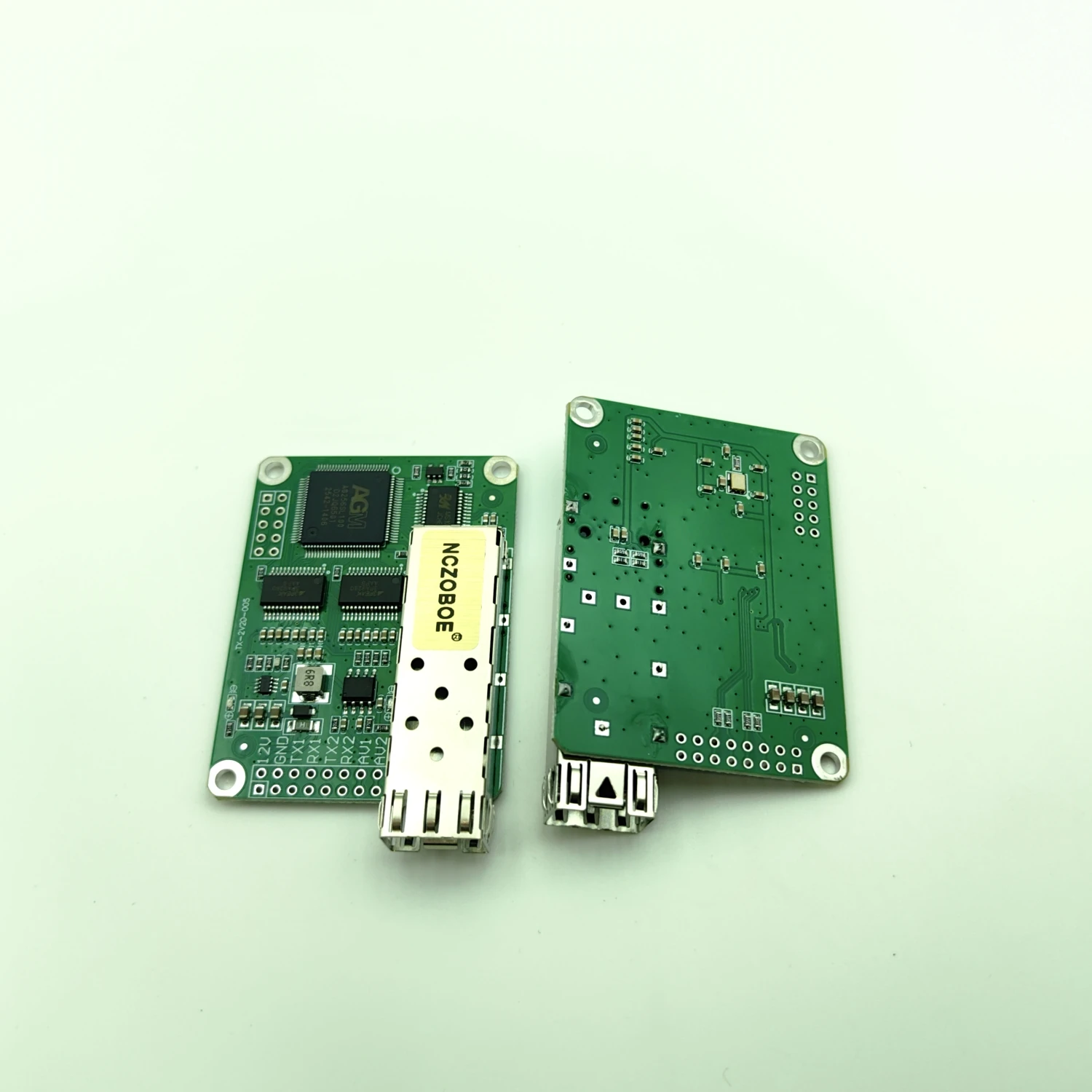 NCZOBOE High-Speed TTL Over Fiber Optic Converter Module 2 Analog Video Ports 2 TTL Data LC Optical Transceiver Module