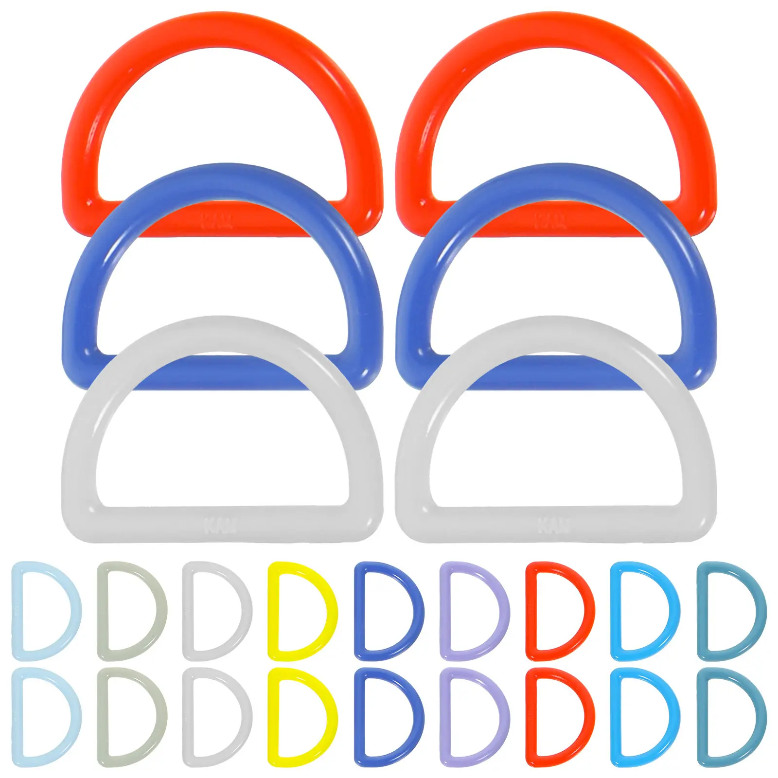 32 Pcs Stake Pocket D Ring Loops Colorful Rings Colored Assorted Buckle Trailer