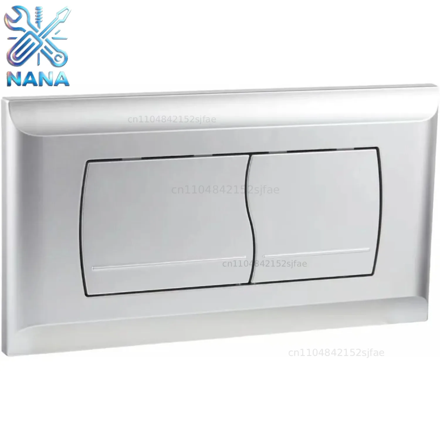 Dual Flush Push Plate Compatible with Geberit Twinline 30 and UP130 Matte Silver Button Concealed Wall Toilet Tank Components