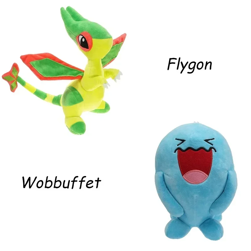 30cm Pokemon Flygon Plush Toys Cute Cartoon Stuffed Soft Toys Anime Wobbuffet Plushie Mini Doll Kids Birthday Christmas Gifts