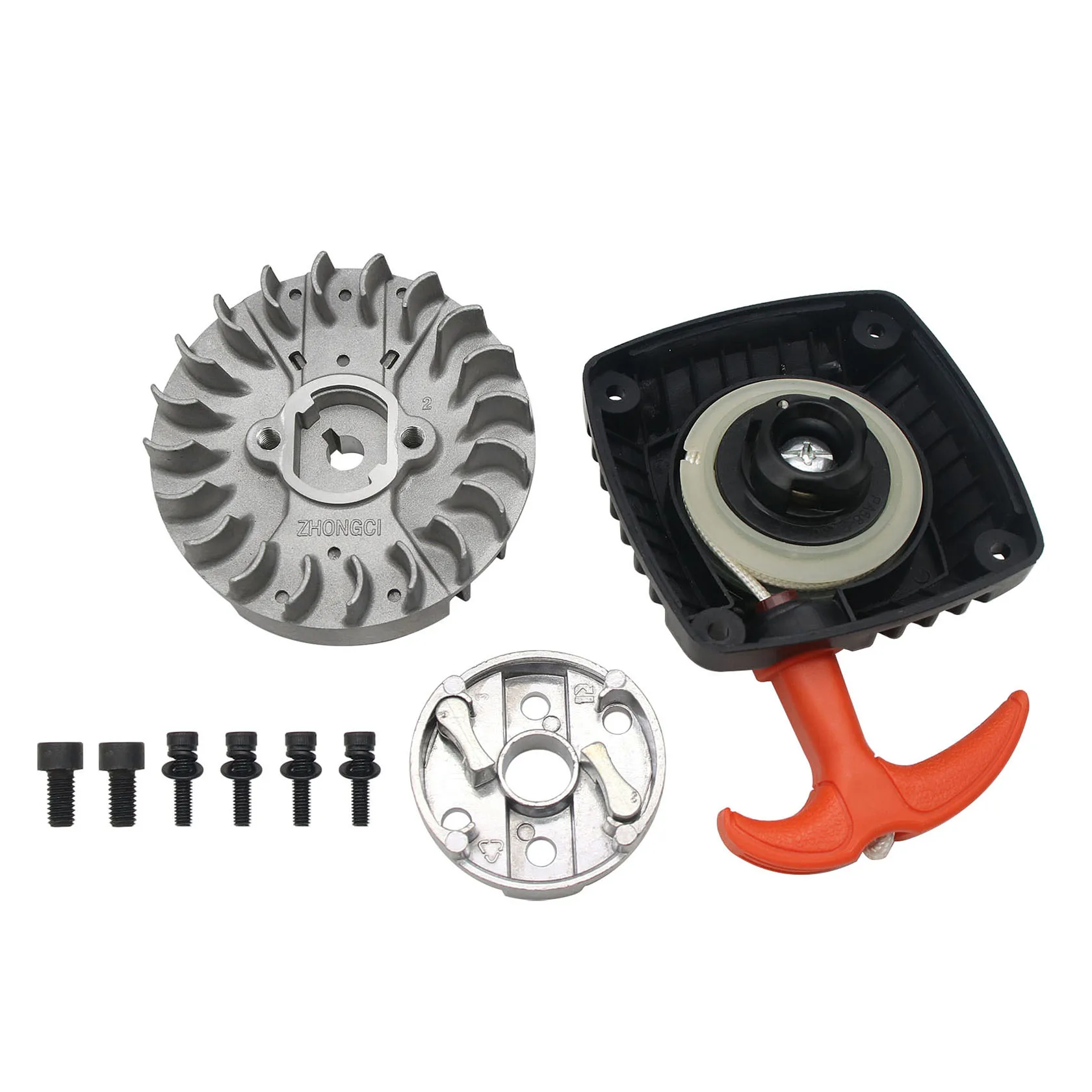 23CC ~ 36CC Motore Easy Pull Starter o Flywhee Kit per 1/5 HPI ROFUN BAHA ROVAN KM BAJA Losi 5ive T FG GoPed RedCat Rc Parti di automobili
