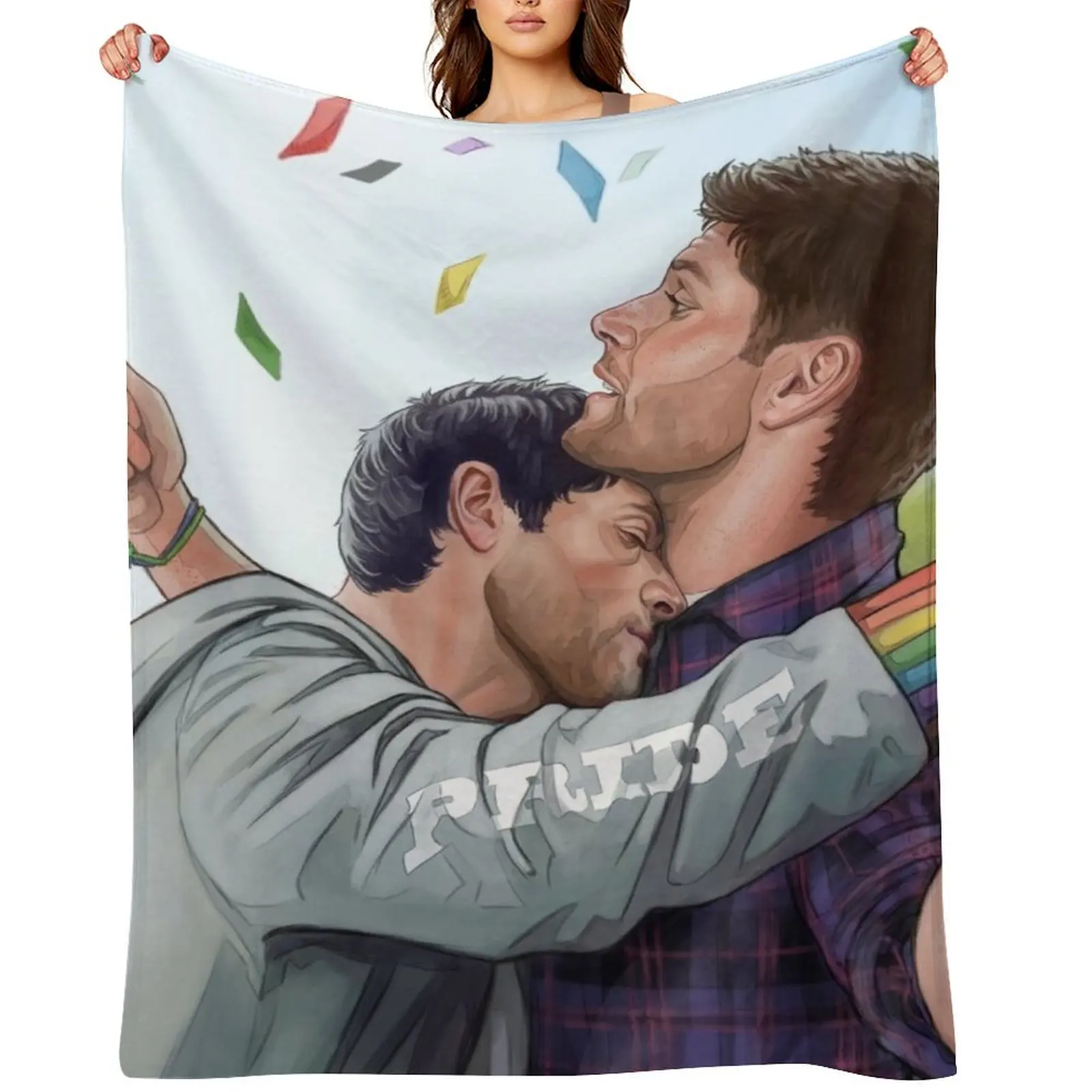 Pride 2021 Throw Blanket sofa bed Polar Hairys Custom Blankets