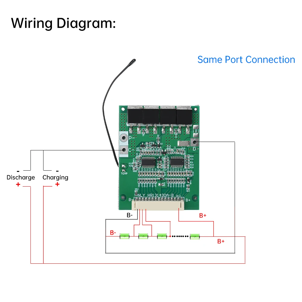 BMS 13S 48V 30A 18650 لوح حماية بطارية ليثيوم أيون نفس المنفذ مع معادلة حماية متعددة لسيارة تويست للدراجة الإلكترونية