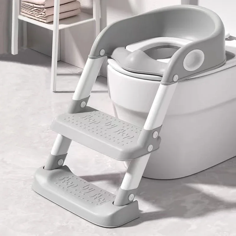 

Popular Potty Ladder With Steps Plastic Children toilet trainer Seat Step Stool Folding Baby Potty Seat