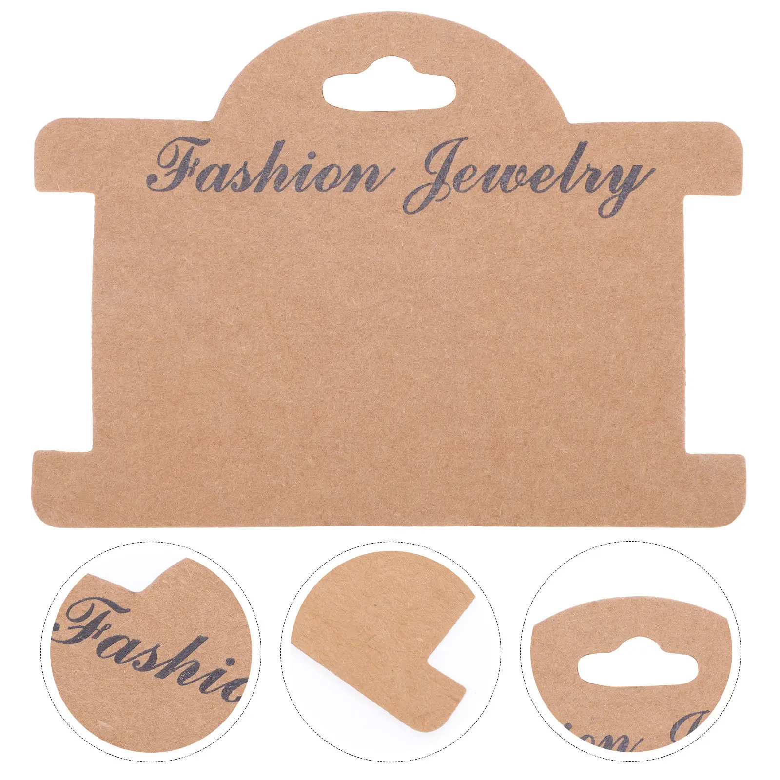 

200 шт. картонных карточек для демонстрации ювелирных изделий из крафт-бумаги, компактные, для серег, ожерелий, браслетов, для ювелирных магазинов