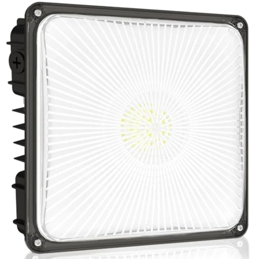 

Canopy LED Lights: 14000LM 1-Pack IP65 Commercial Gas Station Lighting - Square Aluminum Industrial Heat Dissipation for Parkin