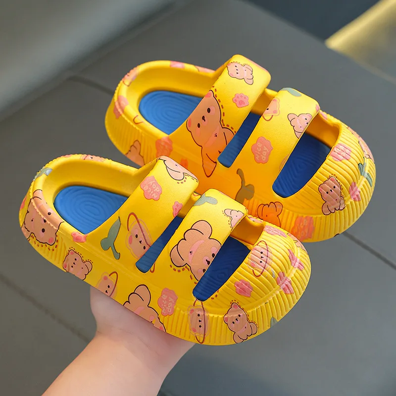 Pantuflas Kid Platform Slippers 2023 Summer New Boy Beach Shoes Girl Princess Sandals Home Shoes Bathroom Kid Shoes Flip Flops