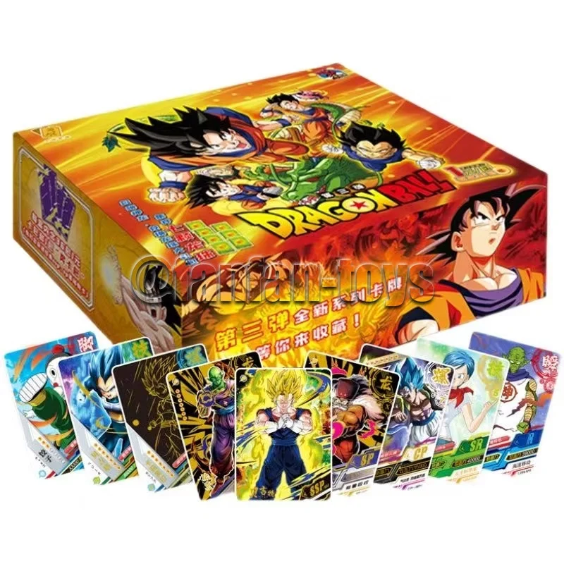 

5/25/50 Pcs Dragon Ball Cards Son Goku Saiyan Vegeta TCG Rare Trading Collection Card Anime Battle Carte for Children Gift Toys