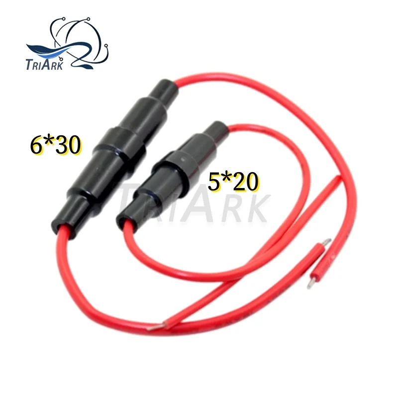 10-20pcs 5x20mm 6x30mm Inline Glass Auto Fuse Boxes Holder Screw Tube Case Blow Hold Support 250V 20AWG etersWire Cable