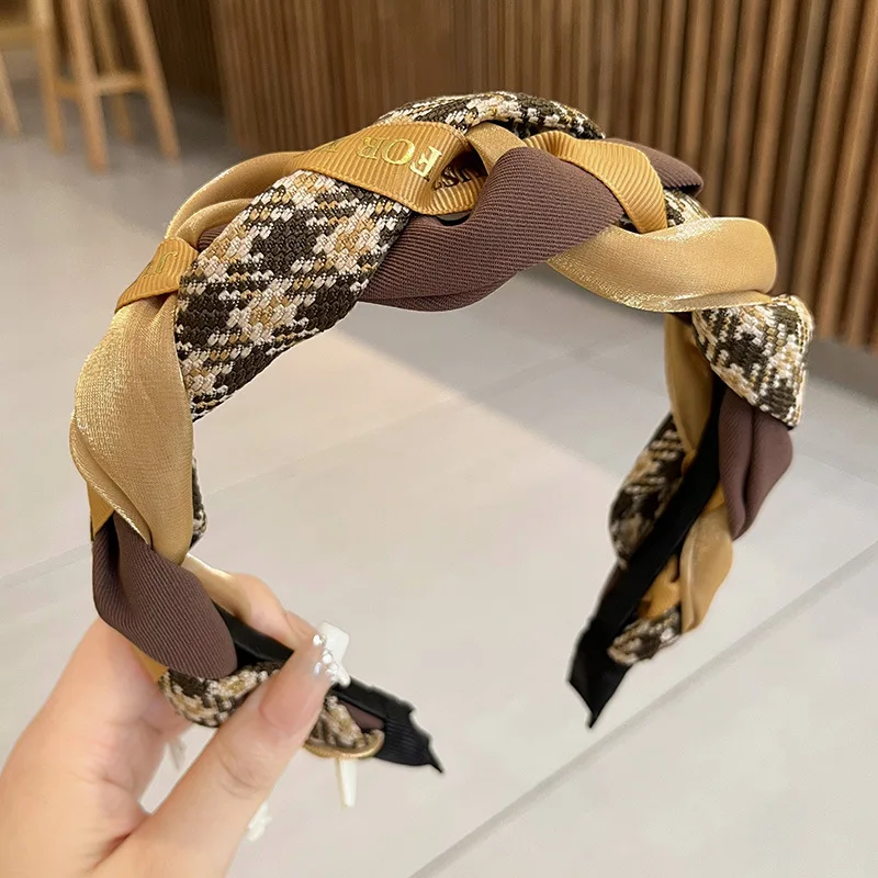 Fashion Hair Hoop Hair Bands for Women Retro Braided Headbands Twist Knitting Hairband Korean Girls Hair Accessories Headwear