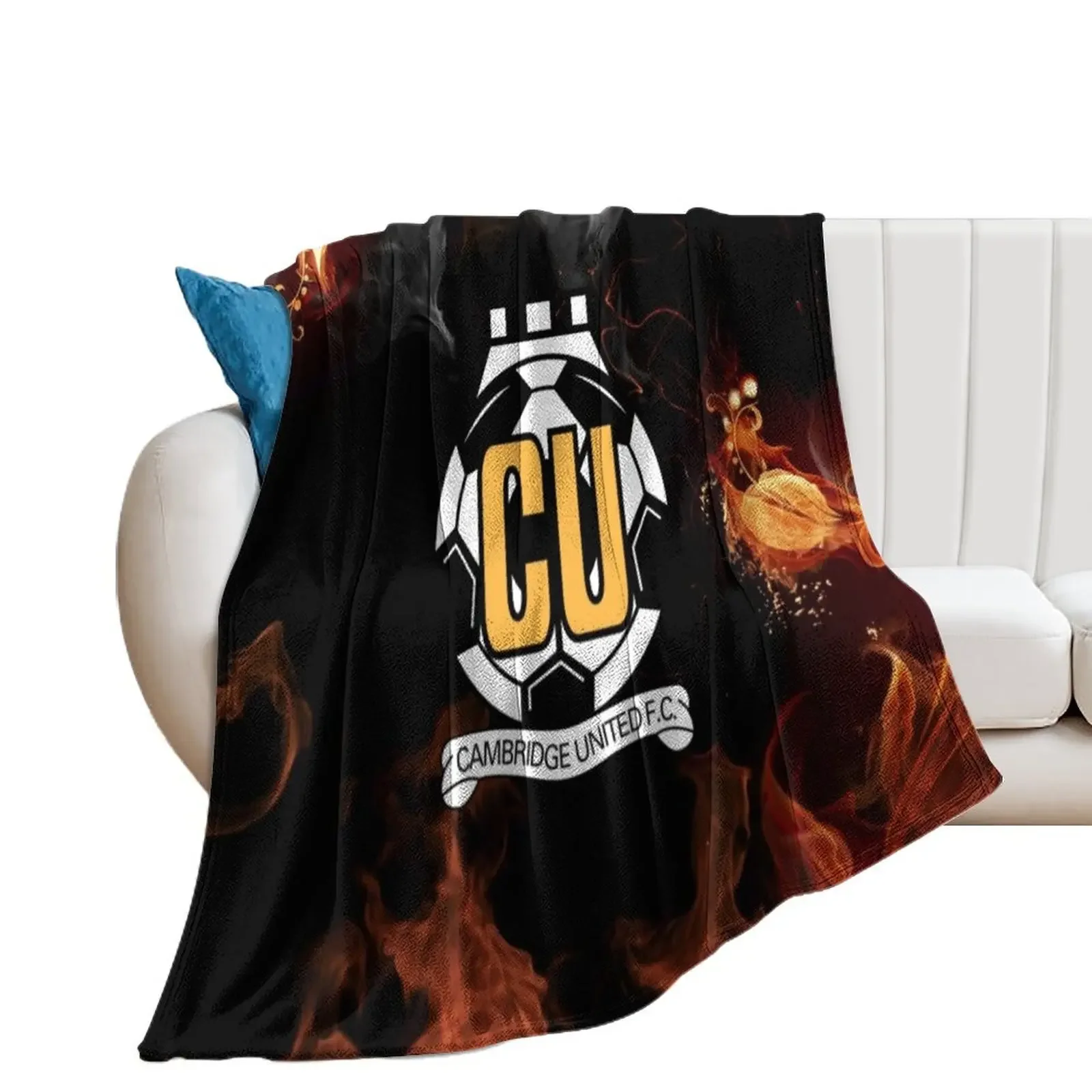 cambridge united fc Throw Blanket Luxury Designer Picnic Blankets